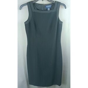 Ann taylor womens sheath dress 2P black lined knee length career business casual